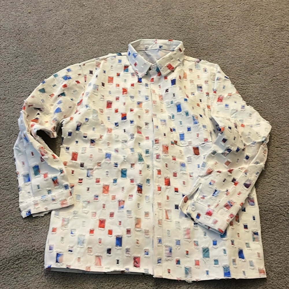 Men's Multicolor Casual Button Down Shirt